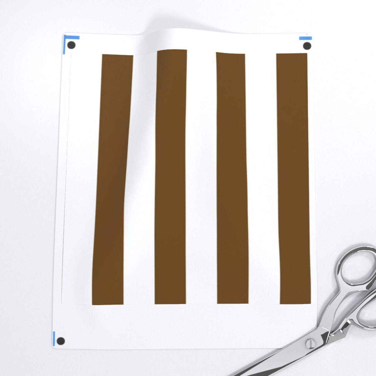 Stripes Vertical Dark Brown White Browns Custom Printed Fabric by Spoonflower Various Fabrics by the Yard or Fat Quarter